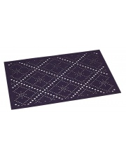 fioletowa mata na stół