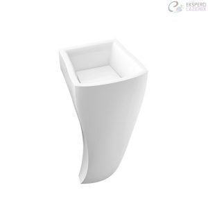 wolnostojąca umywalka w kształcie kwadratu